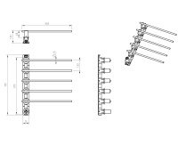 Полотенцесушитель электрический встраиваемый WONZON & WOGHAND DORTMUND, Брашированный никель (WW-A365-BR) - Gidratop.ru изображение