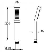 ARLIE Ручной душ, хром ARL-D1C-CRM - Gidratop.ru изображение