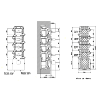 Gessi Rettangolo встраиваемый термостат, подключение на 3/4, с 4мя независимыми выходами(внешние части), цвет: хром - Gidratop.ru изображение