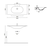 Catalano Sfera 100 Столешница с интегрированной раковиной, цвет белый глянцевый - Gidratop.ru изображение
