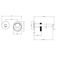 Gessi Anello смеситель настенный, с изливом 149-169 мм, цвет хром (внешняя часть) - Gidratop.ru изображение