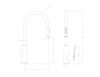 Смеситель для кухни с выдвижным изливом WONZON & WOGHAND, Брашированное золото (WW-A20782-BG) - Gidratop.ru изображение
