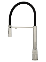 Смеситель для кухни с гибким изливом и подключением фильтра WONZON & WOGHAND, Брашированный никель (WW-88458009-BN) - Gidratop.ru изображение