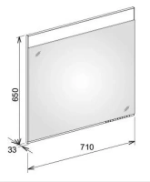 Зеркало Keuco Edition 400 11596171500 70 см с подсветкой, белый - Gidratop.ru изображение