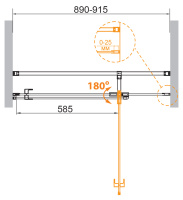 Душевая дверь CEZARES VALVOLA-B-1-90-C-Cr - Gidratop.ru изображение
