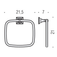 Colombo Portofino Полотенцедержатель-кольцо, цвет: хром - Gidratop.ru изображение