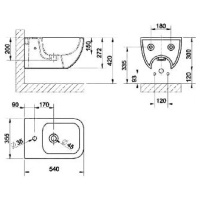 Gessi Goccia биде подвесное с 1 отверстием под смеситель, цвет: белый - Gidratop.ru изображение