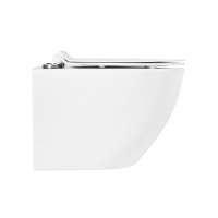 Унитаз подвесной безободковый BelBagno SFERA-R BB046CHR/BB2111SC - Gidratop.ru изображение