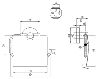 Держатель для туалетной бумаги, с крышкой Villeroy&Boch TVA15101300061 - Gidratop.ru изображение