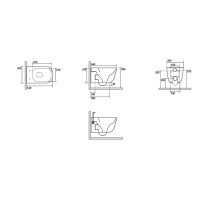 Унитаз подвесной 54х35см безободковый, с системой экономии воды 3л, c креплением, цвет: Borgogna matt - Gidratop.ru изображение