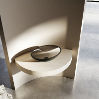 Раковина накладная прозрачная ABBER Kristall AT2802Onyx черная - Gidratop.ru изображение