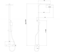Душевая стойка ABBER Daheim AF8260WL с термостатом без излива, белый матовый - Gidratop.ru изображение
