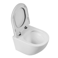 Унитаз подвесной безободковый BelBagno SFERA-R BB046CHR/BB902SC - Gidratop.ru изображение