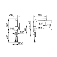 Смеситель Keuco Edition 400 51505050100 для раковины, цвет никель шлифованный - Gidratop.ru изображение