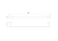 Вешалка для полотенец WONZON & WOGHAND FLAT, Хром (WW-9712-45CM) - Gidratop.ru изображение