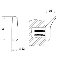 Gessi Goccia крючок настенный, цвет: хром - Gidratop.ru изображение