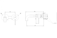 Смеситель ABBER Wasser Kreis AF8112B для раковины скрытого монтажа, черный матовый - Gidratop.ru изображение