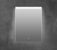 Зеркало в алюминиевой раме с подсветкой, с сенсорным выключателем SPC-UNO-600-800-TCH, 600x50x800 - Gidratop.ru изображение