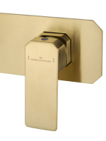 Смеситель для раковины встраиваемый WONZON & WOGHAND DIAMOND, Брашированное золото (WW-88869011- BG) - Gidratop.ru изображение