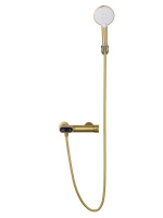 Смеситель для душа с встроенным изливом WONZON & WOGHAND MUSE Corno, Брашированное золото (WW-A30902-BG) - Gidratop.ru изображение