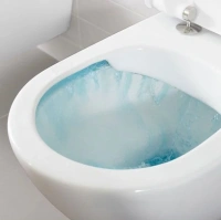 Подвесной безободковый унитаз Villeroy&Boch Subway 2.0 5614R2R1 с покрытием CeramicPlus с крышкой-сиденьем Slimseat с микролифтом, альпийский белый - Gidratop.ru изображение