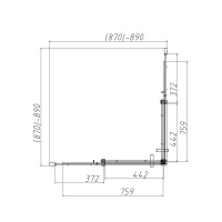 Душевой уголок Dice VSS-4D900CL, 900*900, хром, стекло прозрачное - Gidratop.ru изображение