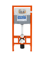 Комплект 2 в 1  Система инсталляции для унитазов BelBagno BB002-80  с кнопкой смыва BB007-PR-NERO.M - Gidratop.ru изображение