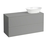 Тумба под раковину Laufen New Classic 117.5 х 45.5 х 60 см, 4.0608.4.085.627.1, подвесная, серый, отверстие справа - Gidratop.ru изображение