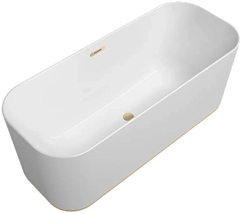 Квариловая ванна Villeroy&Boch Finion 170 x 70 см UBQ177FIN7A200V101, фурнитура шампань