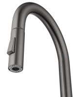 Смеситель для кухни с выдвижным изливом WONZON & WOGHAND, Темный графит (WW-A20782-BGG) - Gidratop.ru изображение