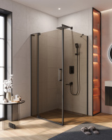 Душевой уголок CEZARES SLIDER-AH-1-100-90/100-BR-NERO - Gidratop.ru изображение