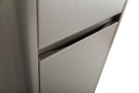 RELAX Шкаф подвесной с двумя распашными дверцами с доводчиками, с двумя полками, универсальный, сатин, 400x300x1500, RELAX-1500-2A-SO-SAT-P - Gidratop.ru изображение