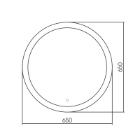 Зеркало ABBER Mond AG6202S-0.65 с подсветкой, сенсорный выключатель, диммер - Gidratop.ru изображение