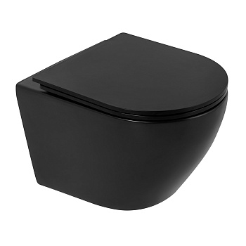 Унитаз подвесной безободковый BelBagno COLORATO, черный BB062CHR-MB/BB062SC-MB