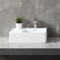 Раковина подвесная ABBER Stein AS2644 R белая матовая - Gidratop.ru изображение