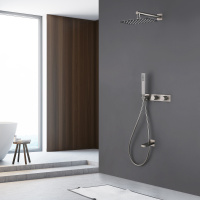 Душевая система ABBER Rund AF8717SP скрытого монтажа с изливом, сатин - Gidratop.ru изображение