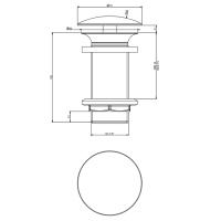 Gessi донный клапан свободного слива 1 1/4, без перелива, цвет: хром - Gidratop.ru изображение