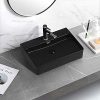 Раковина накладная ABBER Rechteck AC2201MB черная матовая - Gidratop.ru изображение