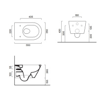 Catalano Zero Унитаз подвесной 55*35, безободковый, цвет белый  матовый - Gidratop.ru изображение