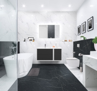 BELLAGIO Шкафчик подвесной с одной дверцей, совместимый с базой под раковину, 54863 grafite, 35x46x48 - Gidratop.ru изображение