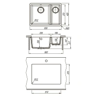 Кухонная мойка Lemark Sinara 9910083 550.2-U, 55 см, цвет серый шелк - Gidratop.ru изображение