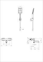 Смеситель для ванны с душем и термостатом WONZON & WOGHAND STAY 3, Хром (WW-B2026-A1-CR) - Gidratop.ru изображение
