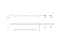 Кольцо для полотенец с 2 крючками WONZON & WOGHAND GRAFFITY, Брашированный никель (WW-9361-BN) - Gidratop.ru изображение