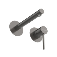 RELAX-BLI2-2-GM-W0 Смеситель для раковины встраиваемый с внутренней частью, без донного клапана, оружейная сталь - Gidratop.ru изображение