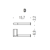 Colombo Mini Держатель т/б правый , цвет: хром - Gidratop.ru изображение