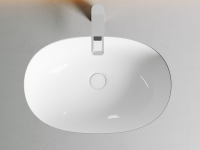 Умывальник овальный встраиваемый под столешницу Element 565x385x210мм, с крепежом и шаблоном для установки - Gidratop.ru изображение
