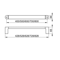 Поручень Keuco Elegance 31601010800, 80 см, цвет хром - Gidratop.ru изображение