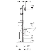 Инсталляция Geberit Duofix Delta UP100 457.570.00.1 для унитаза, усиленная, отдельностоящая, самонесущая - Gidratop.ru изображение
