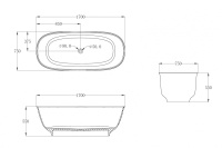 Прозрачная ванна ABBER Kristall AT9707Emerald зеленая - Gidratop.ru изображение