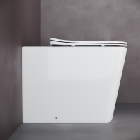 Напольный приставной унитаз Cubic Rimless - Gidratop.ru изображение